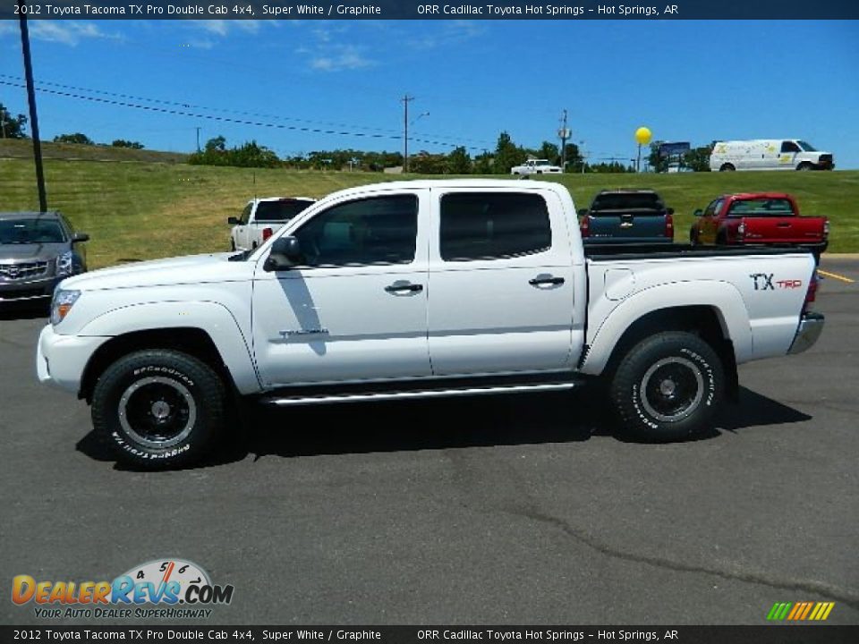 2012 Toyota Tacoma TX Pro Double Cab 4x4 Super White / Graphite Photo #6