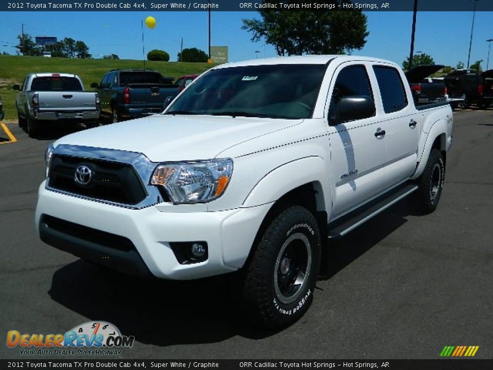 2012 Toyota Tacoma TX Pro Double Cab 4x4 Super White / Graphite Photo #7