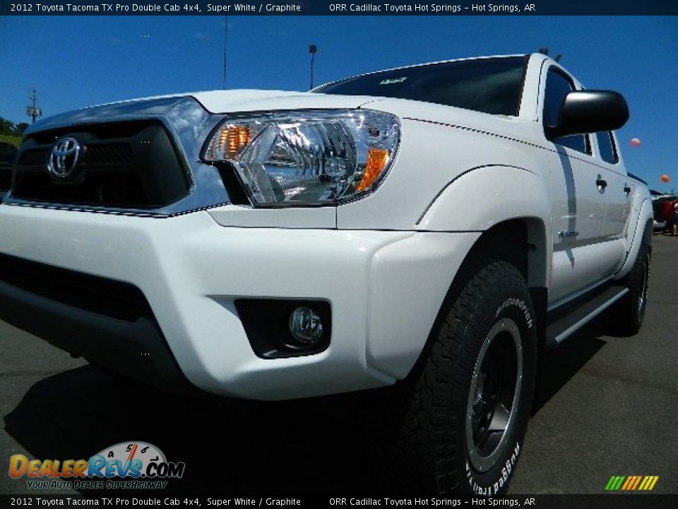 2012 Toyota Tacoma TX Pro Double Cab 4x4 Super White / Graphite Photo #9