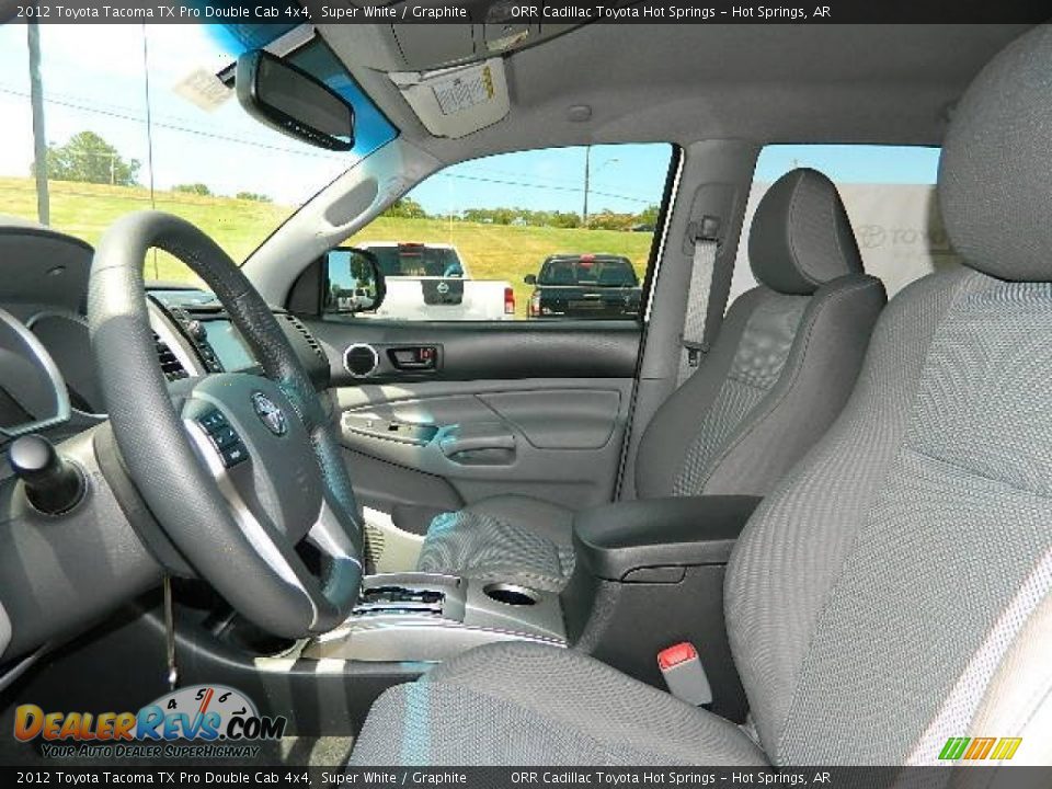 2012 Toyota Tacoma TX Pro Double Cab 4x4 Super White / Graphite Photo #11