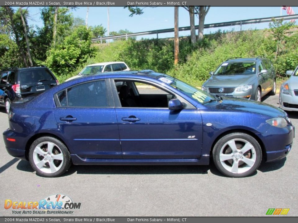 2004 Mazda MAZDA3 s Sedan Strato Blue Mica / Black/Blue Photo #5