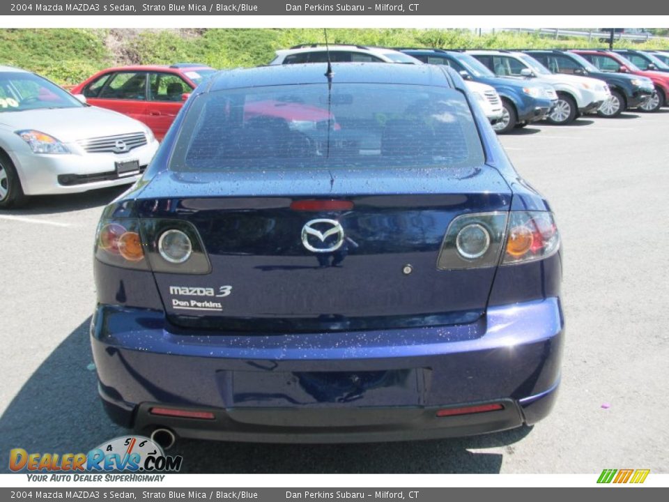 2004 Mazda MAZDA3 s Sedan Strato Blue Mica / Black/Blue Photo #8