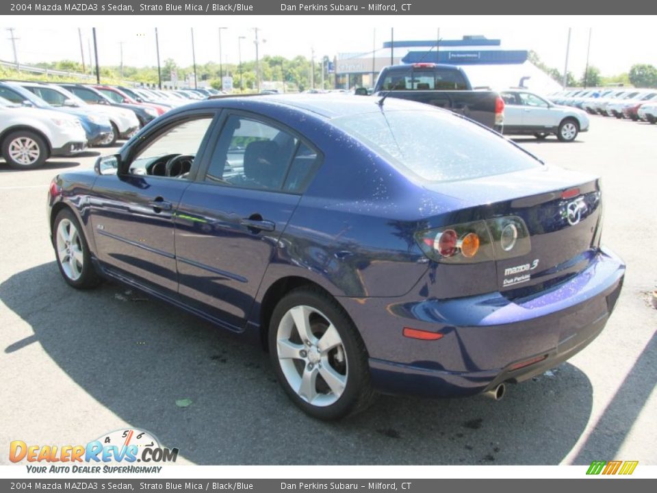 2004 Mazda MAZDA3 s Sedan Strato Blue Mica / Black/Blue Photo #11