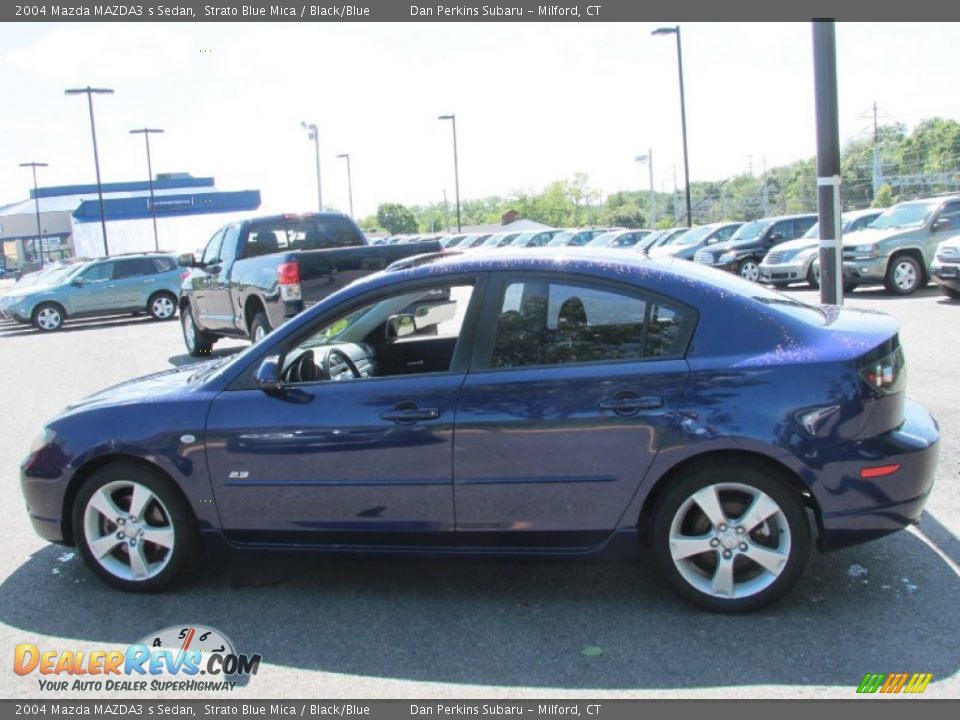 2004 Mazda MAZDA3 s Sedan Strato Blue Mica / Black/Blue Photo #12