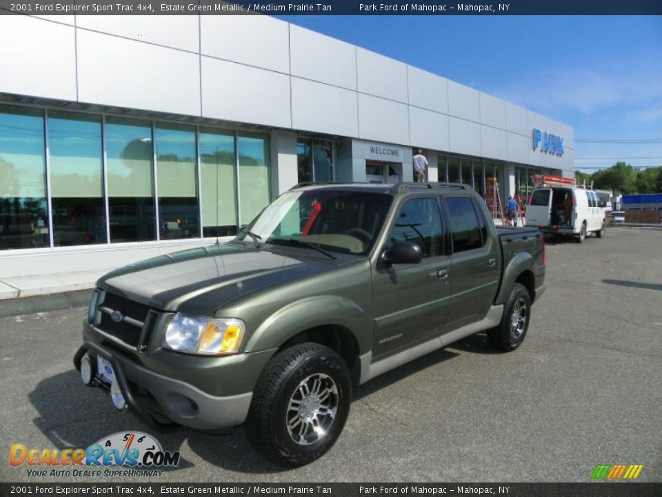 2001 Ford Explorer Sport Trac 4x4 Estate Green Metallic / Medium Prairie Tan Photo #1