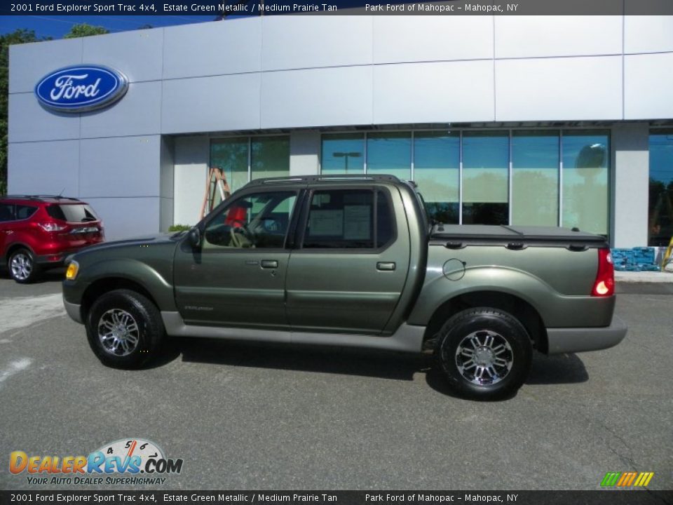 2001 Ford Explorer Sport Trac 4x4 Estate Green Metallic / Medium Prairie Tan Photo #3