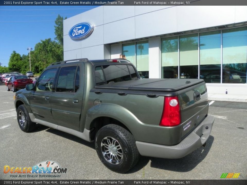 2001 Ford Explorer Sport Trac 4x4 Estate Green Metallic / Medium Prairie Tan Photo #4