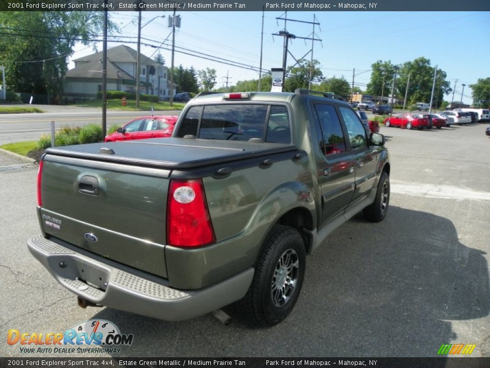 2001 Ford Explorer Sport Trac 4x4 Estate Green Metallic / Medium Prairie Tan Photo #7