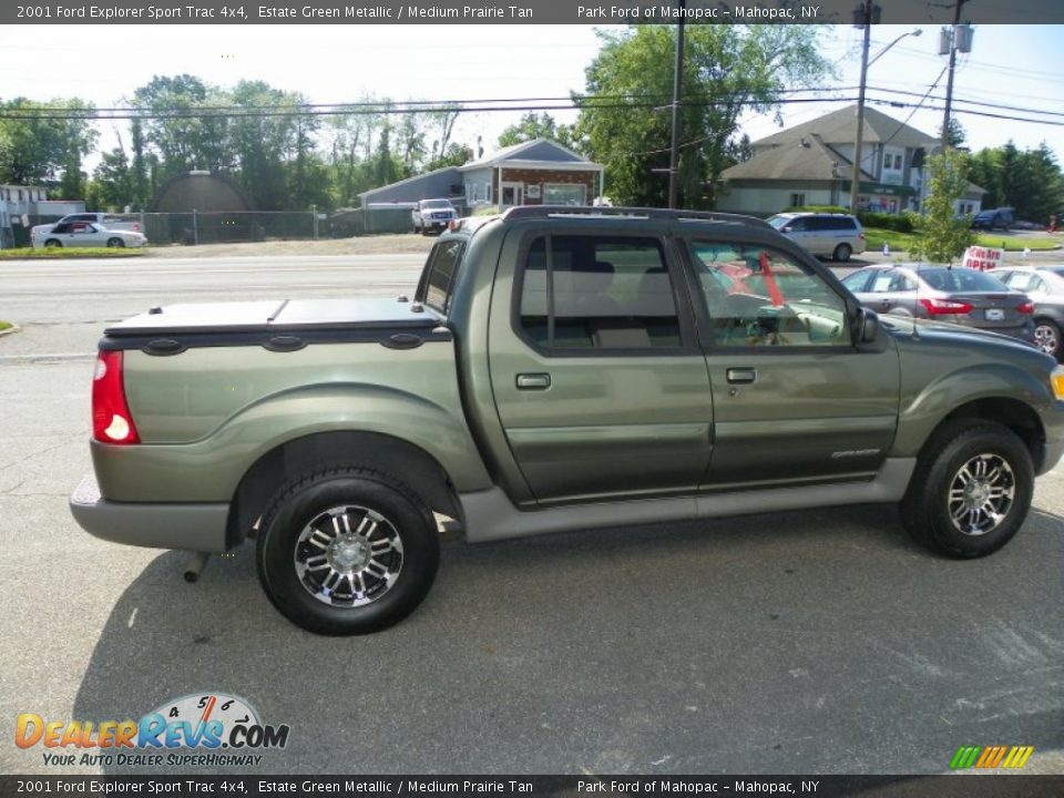 2001 Ford Explorer Sport Trac 4x4 Estate Green Metallic / Medium Prairie Tan Photo #9