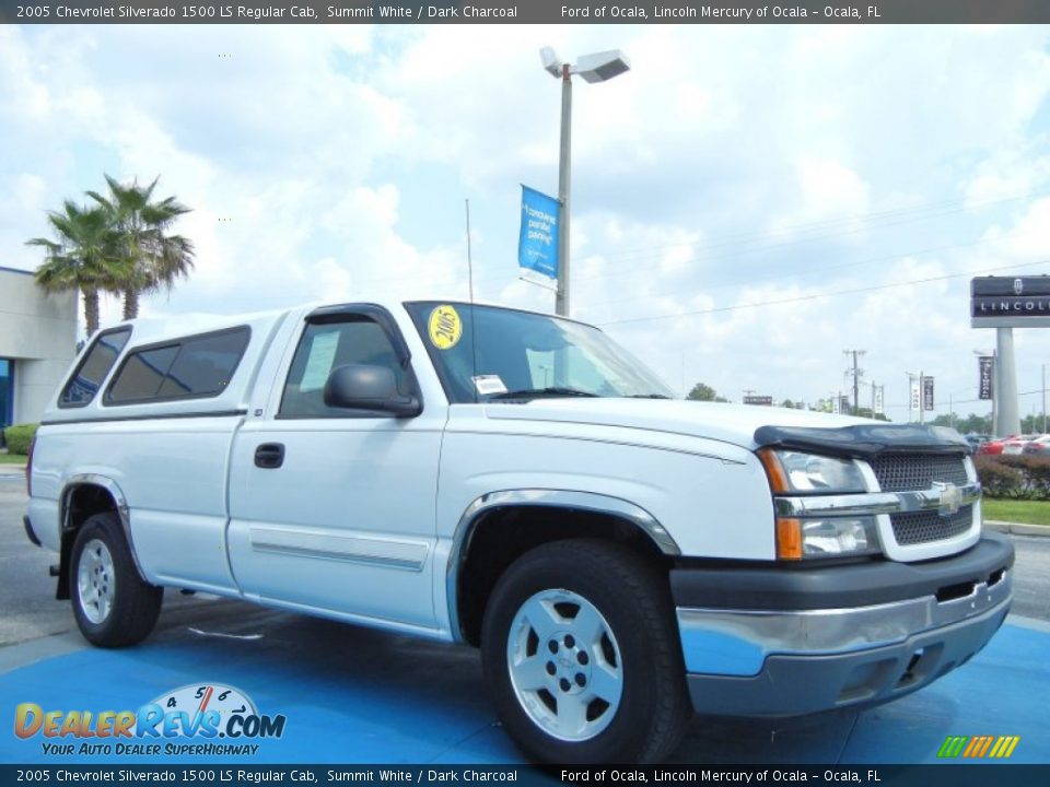 2005 Chevrolet Silverado 1500 LS Regular Cab Summit White / Dark Charcoal Photo #7