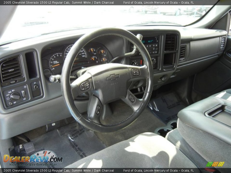 2005 Chevrolet Silverado 1500 LS Regular Cab Summit White / Dark Charcoal Photo #16