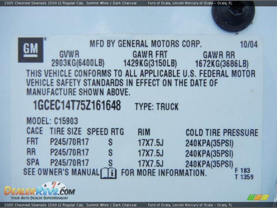 2005 Chevrolet Silverado 1500 LS Regular Cab Summit White / Dark Charcoal Photo #26