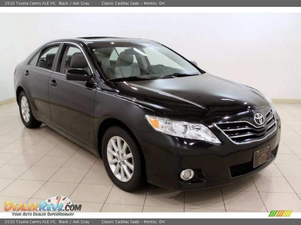 2010 Toyota Camry XLE V6 Black / Ash Gray Photo #1