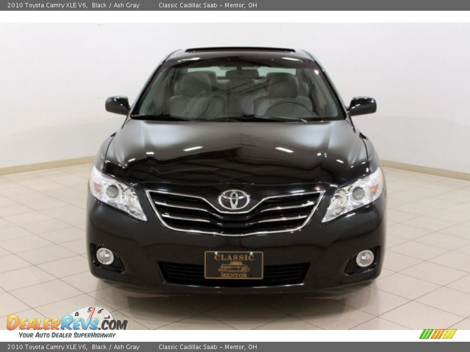 2010 Toyota Camry XLE V6 Black / Ash Gray Photo #2