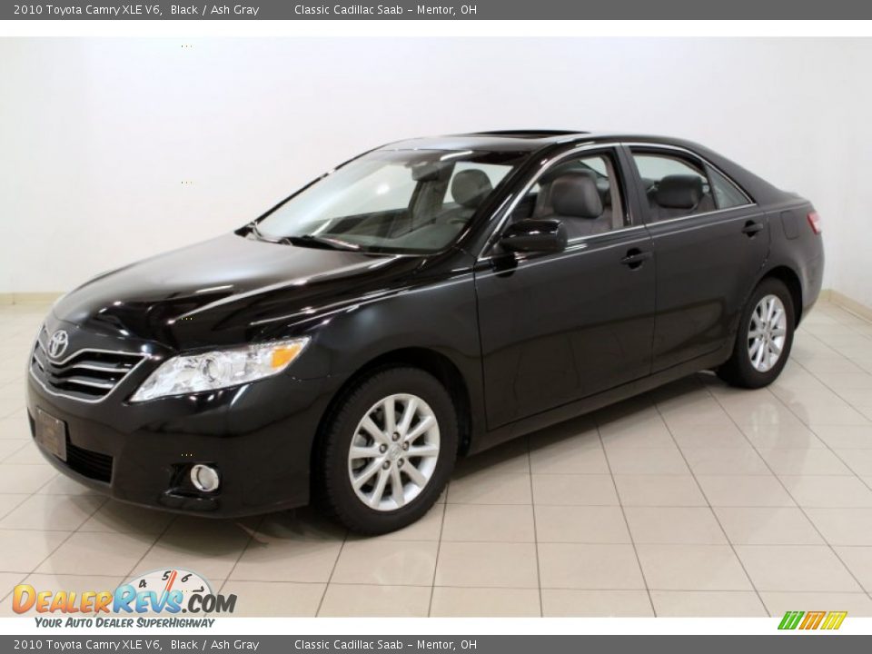 2010 Toyota Camry XLE V6 Black / Ash Gray Photo #3