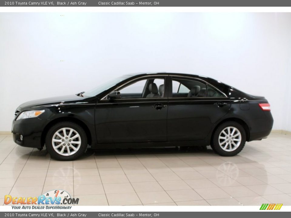 2010 Toyota Camry XLE V6 Black / Ash Gray Photo #4