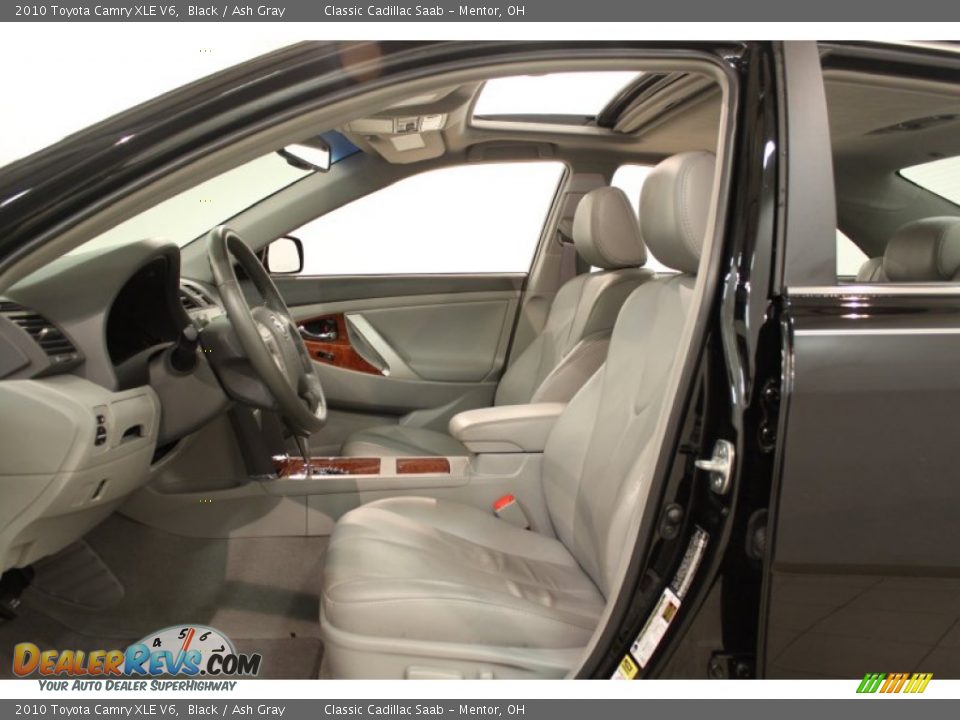 2010 Toyota Camry XLE V6 Black / Ash Gray Photo #9