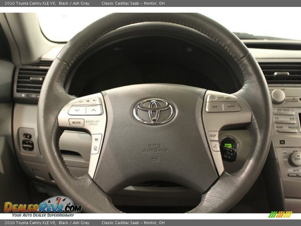 2010 Toyota Camry XLE V6 Black / Ash Gray Photo #12