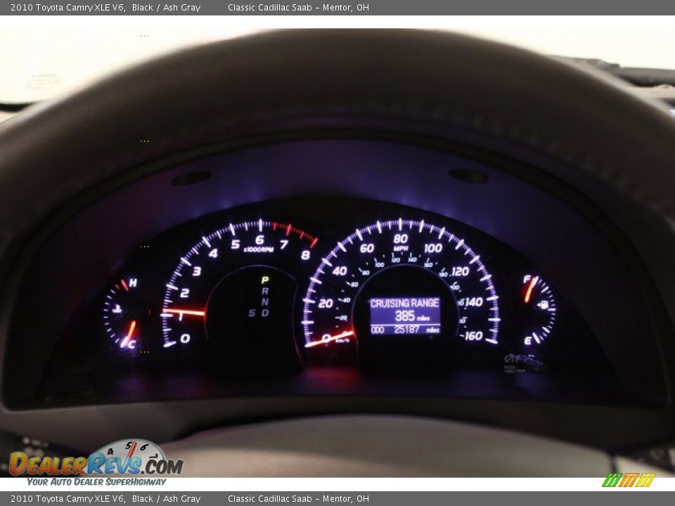 2010 Toyota Camry XLE V6 Black / Ash Gray Photo #15