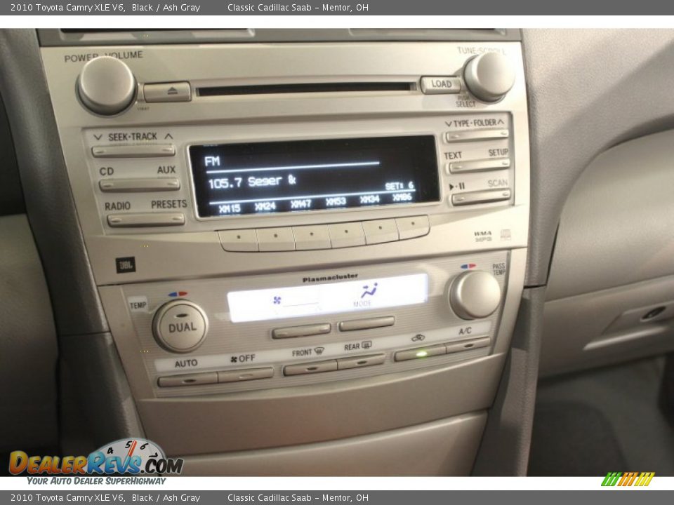 2010 Toyota Camry XLE V6 Black / Ash Gray Photo #17