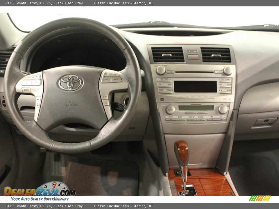 2010 Toyota Camry XLE V6 Black / Ash Gray Photo #24