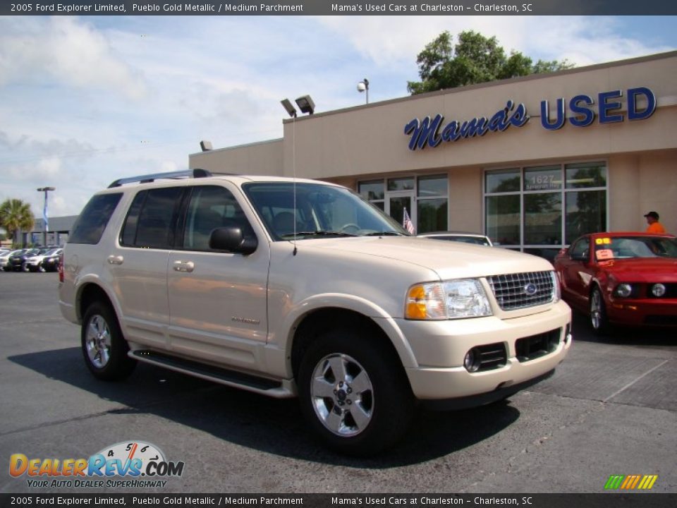 2005 Ford Explorer Limited Pueblo Gold Metallic / Medium Parchment Photo #2