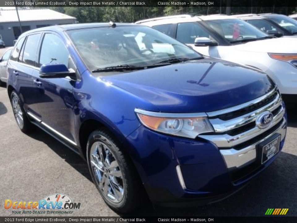 2013 Ford Edge Limited EcoBoost Deep Impact Blue Metallic / Charcoal Black Photo #2