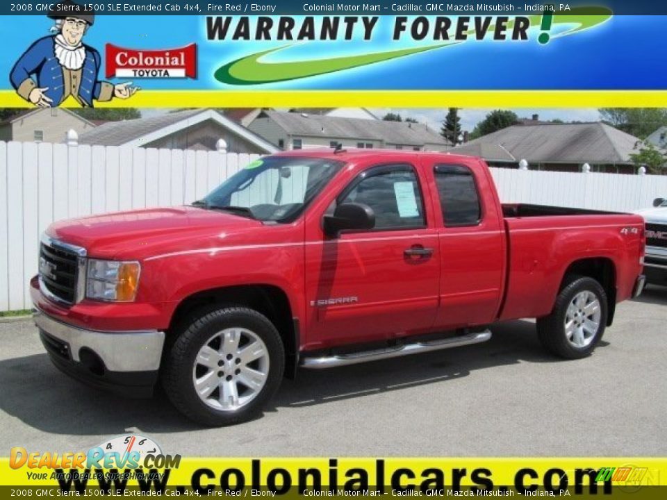 2008 GMC Sierra 1500 SLE Extended Cab 4x4 Fire Red / Ebony Photo #1