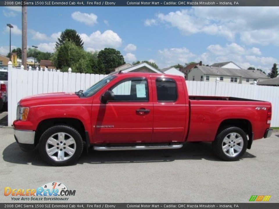 2008 GMC Sierra 1500 SLE Extended Cab 4x4 Fire Red / Ebony Photo #2