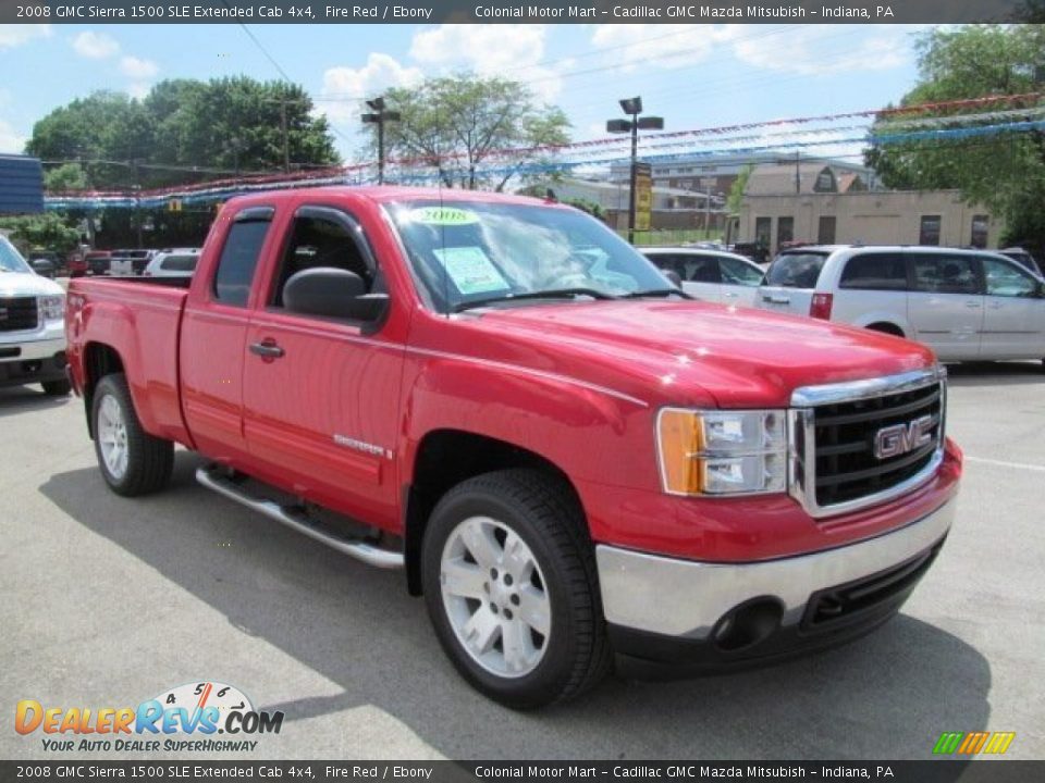 2008 GMC Sierra 1500 SLE Extended Cab 4x4 Fire Red / Ebony Photo #5