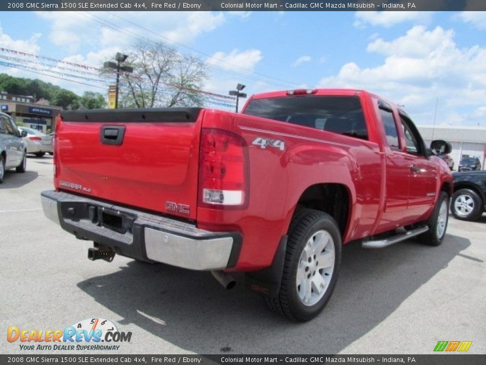 2008 GMC Sierra 1500 SLE Extended Cab 4x4 Fire Red / Ebony Photo #7