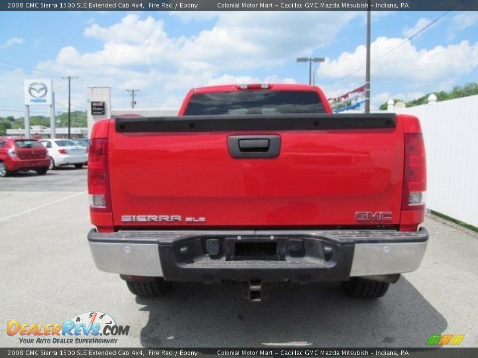 2008 GMC Sierra 1500 SLE Extended Cab 4x4 Fire Red / Ebony Photo #8