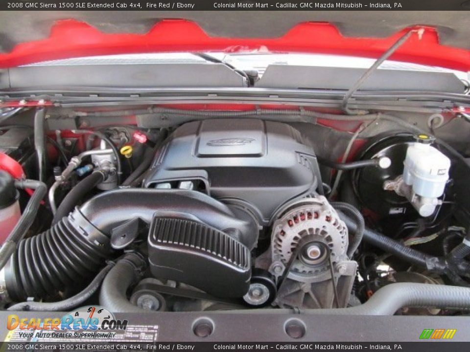 2008 GMC Sierra 1500 SLE Extended Cab 4x4 Fire Red / Ebony Photo #9