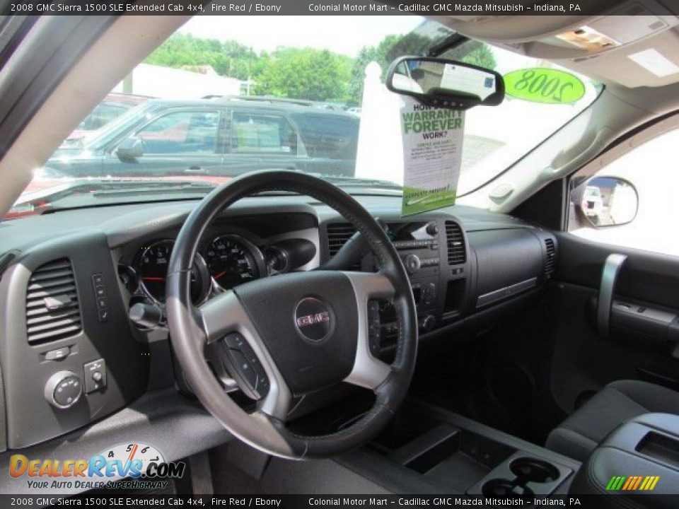 2008 GMC Sierra 1500 SLE Extended Cab 4x4 Fire Red / Ebony Photo #13
