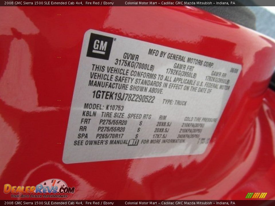 2008 GMC Sierra 1500 SLE Extended Cab 4x4 Fire Red / Ebony Photo #19
