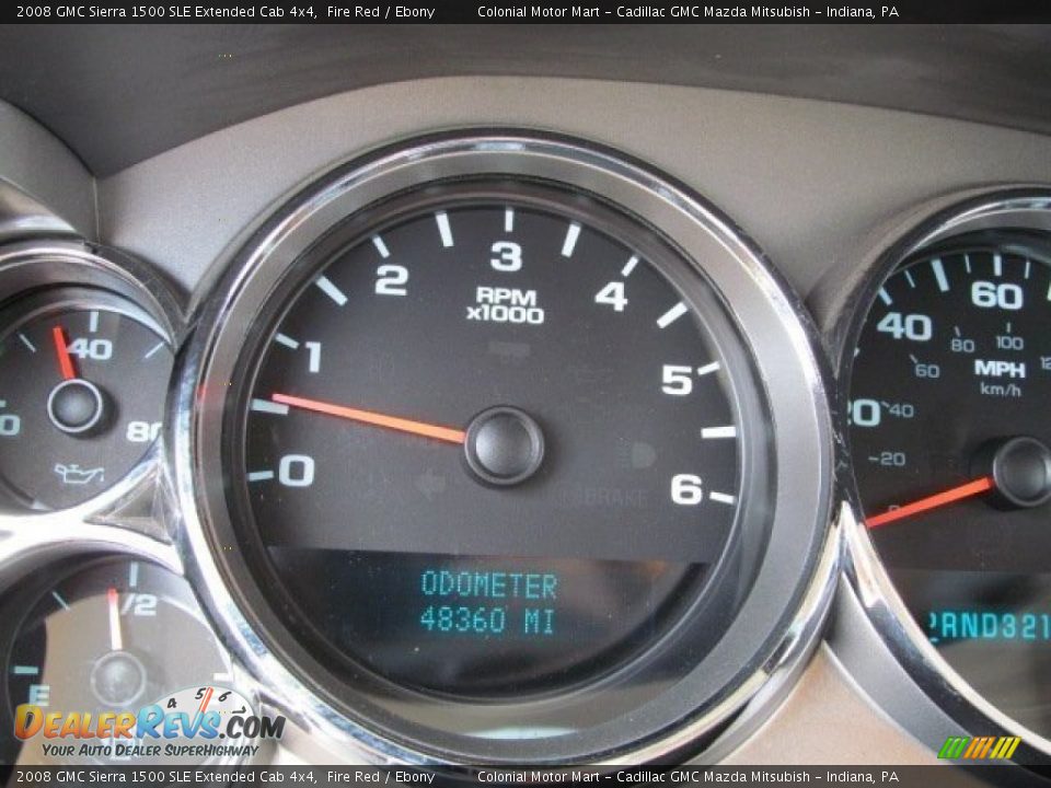 2008 GMC Sierra 1500 SLE Extended Cab 4x4 Fire Red / Ebony Photo #20