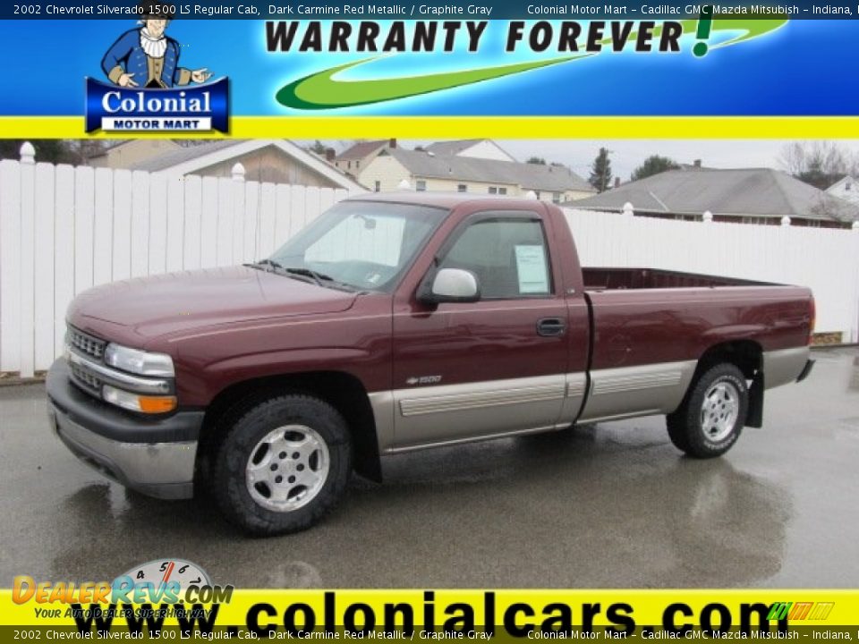 2002 Chevrolet Silverado 1500 LS Regular Cab Dark Carmine Red Metallic / Graphite Gray Photo #1