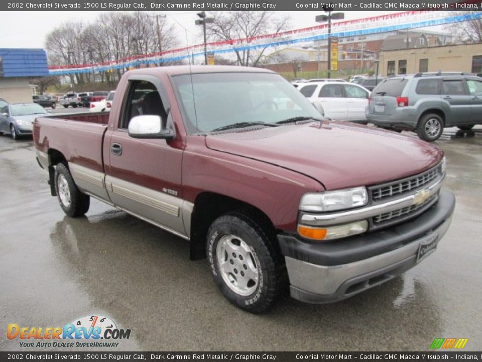 2002 Chevrolet Silverado 1500 LS Regular Cab Dark Carmine Red Metallic / Graphite Gray Photo #5
