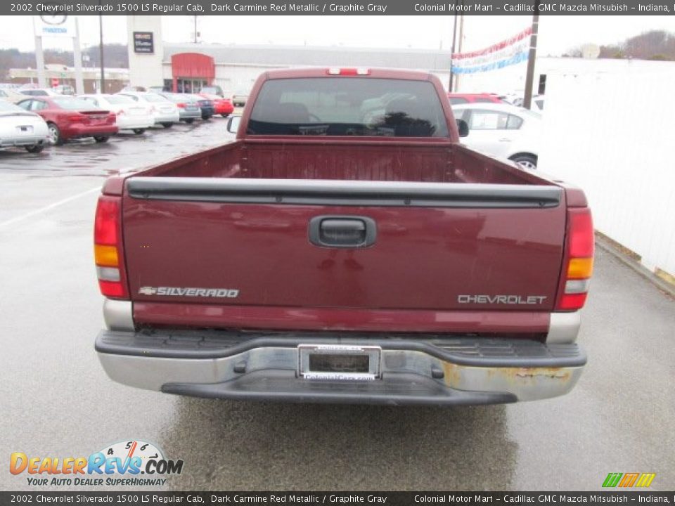 2002 Chevrolet Silverado 1500 LS Regular Cab Dark Carmine Red Metallic / Graphite Gray Photo #6