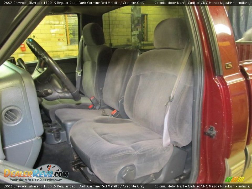 2002 Chevrolet Silverado 1500 LS Regular Cab Dark Carmine Red Metallic / Graphite Gray Photo #13