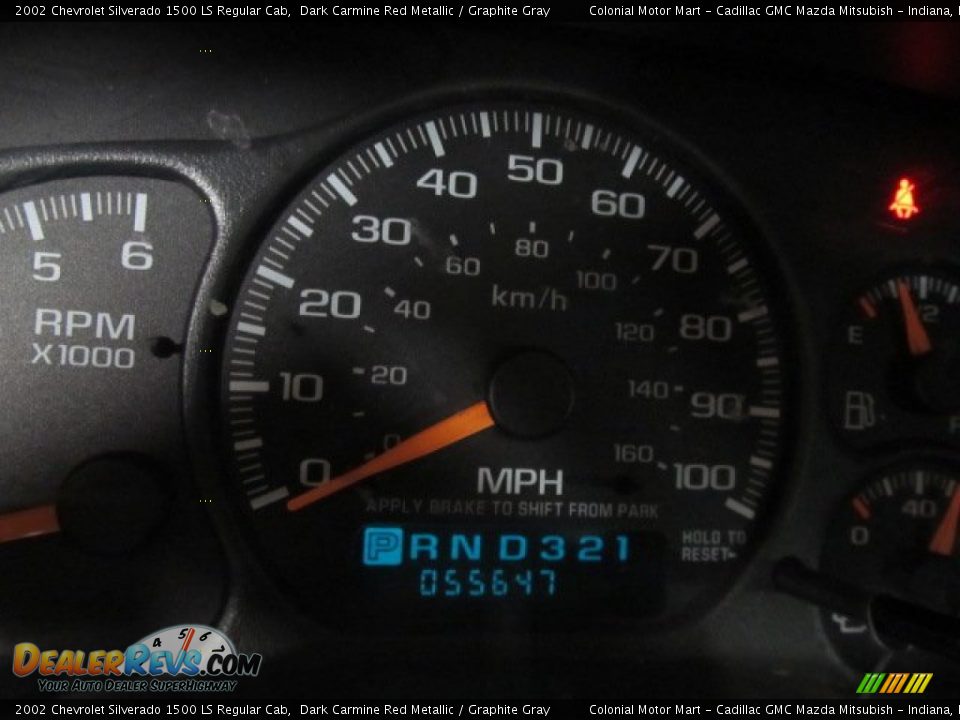 2002 Chevrolet Silverado 1500 LS Regular Cab Dark Carmine Red Metallic / Graphite Gray Photo #20