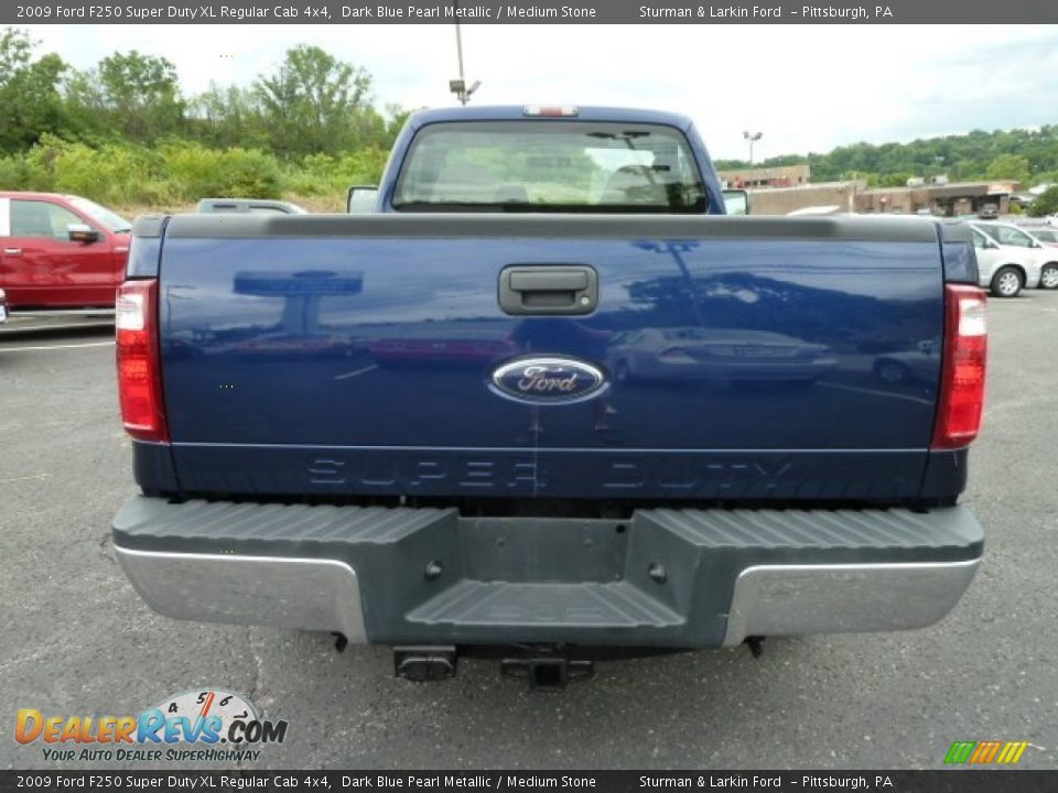 2009 Ford F250 Super Duty XL Regular Cab 4x4 Dark Blue Pearl Metallic / Medium Stone Photo #3