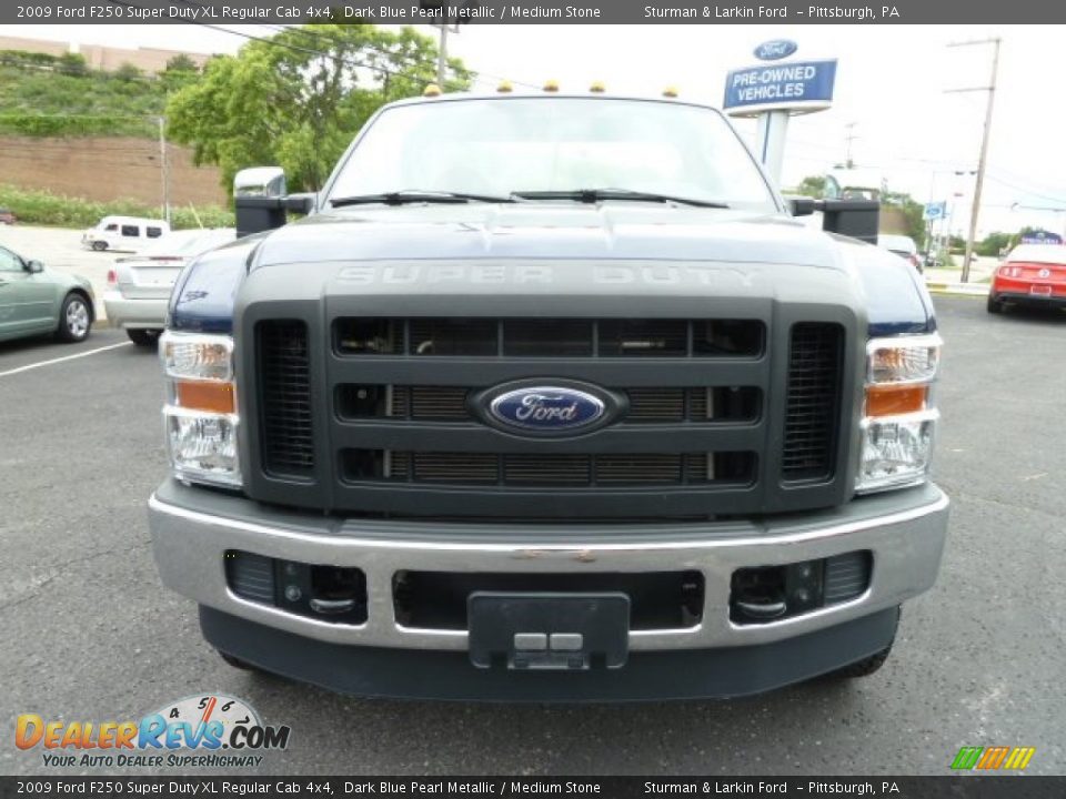 2009 Ford F250 Super Duty XL Regular Cab 4x4 Dark Blue Pearl Metallic / Medium Stone Photo #6