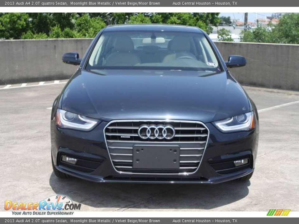 2013 Audi A4 2.0T quattro Sedan Moonlight Blue Metallic / Velvet Beige/Moor Brown Photo #2