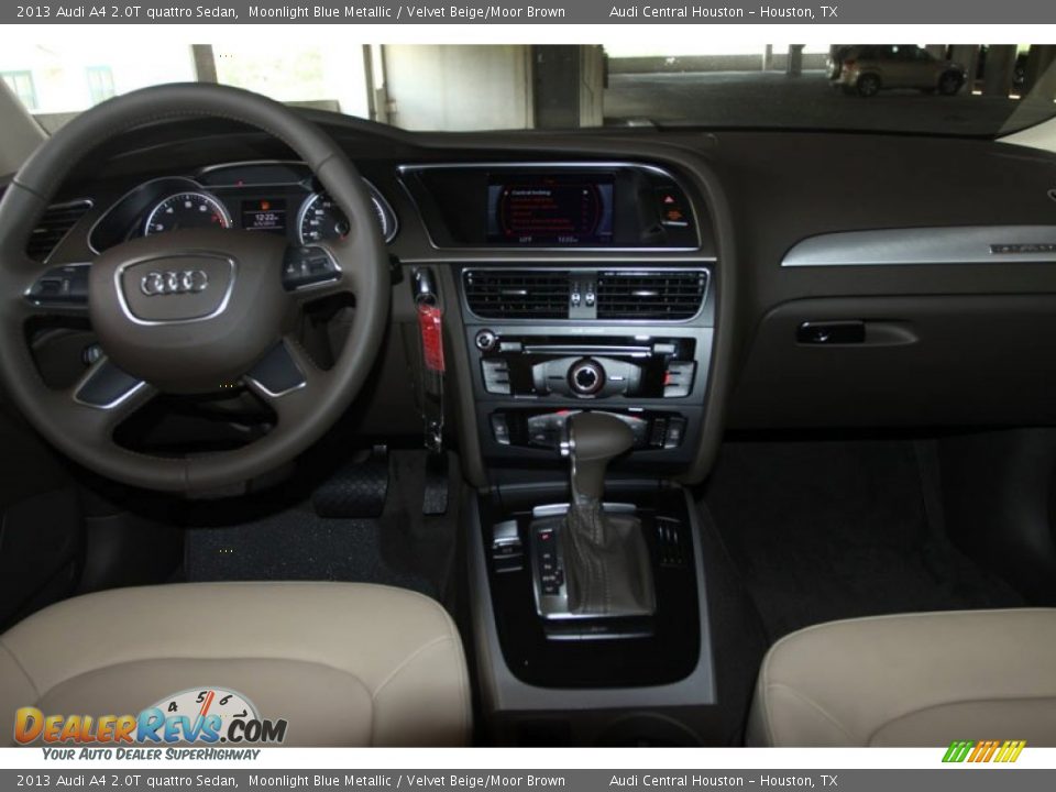 2013 Audi A4 2.0T quattro Sedan Moonlight Blue Metallic / Velvet Beige/Moor Brown Photo #17