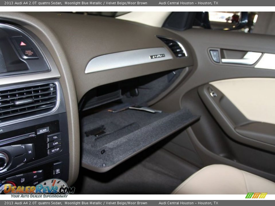 2013 Audi A4 2.0T quattro Sedan Moonlight Blue Metallic / Velvet Beige/Moor Brown Photo #22