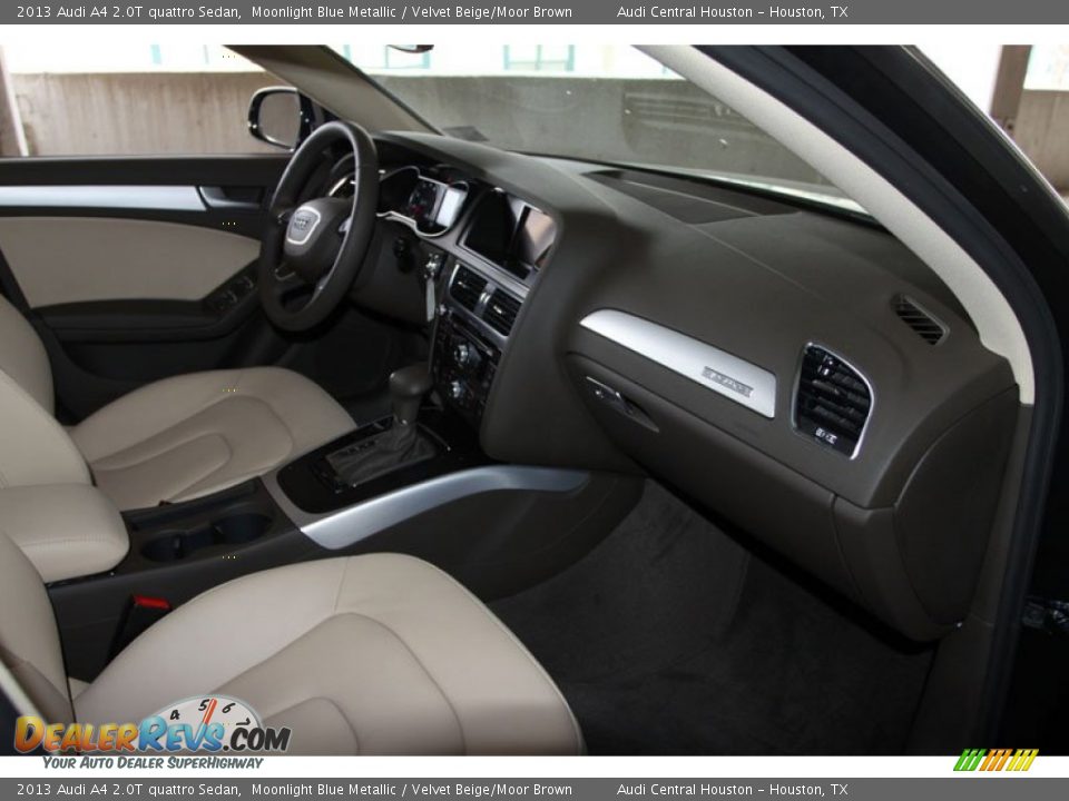 2013 Audi A4 2.0T quattro Sedan Moonlight Blue Metallic / Velvet Beige/Moor Brown Photo #28