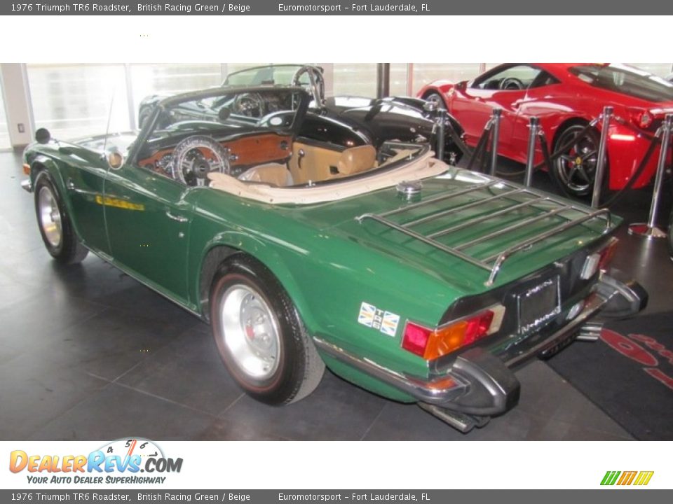 1976 Triumph TR6 Roadster British Racing Green / Beige Photo #14