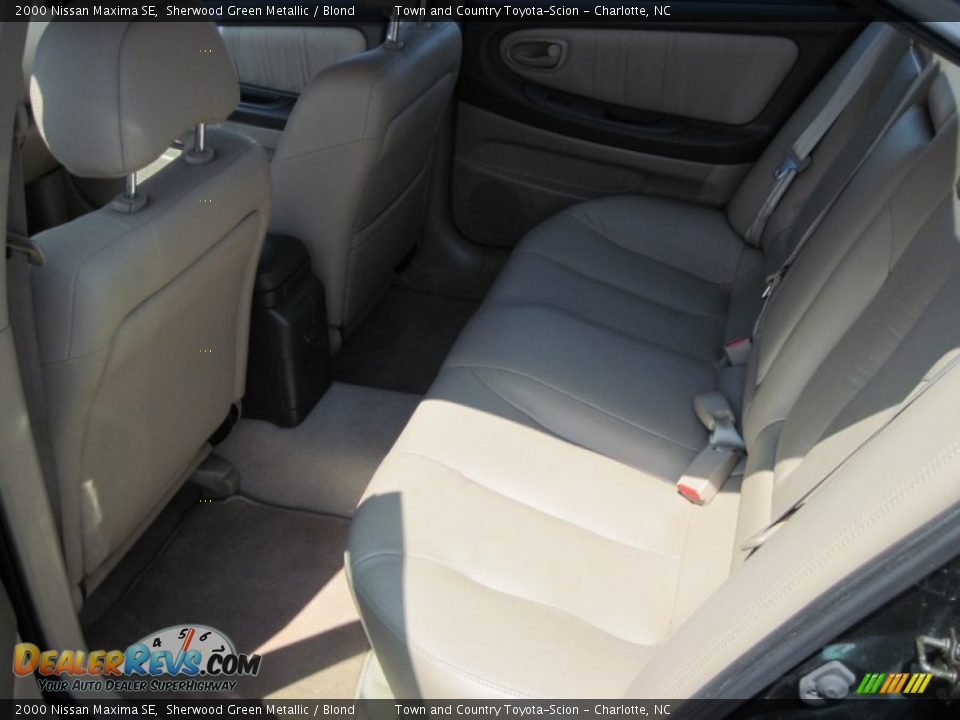 2000 Nissan Maxima SE Sherwood Green Metallic / Blond Photo #6