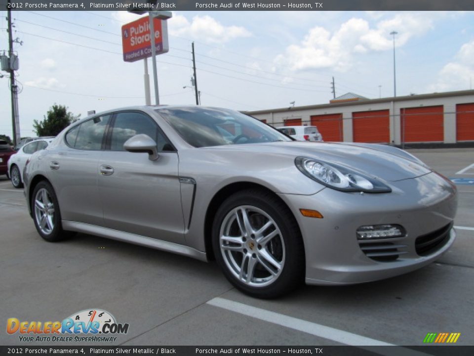 2012 Porsche Panamera 4 Platinum Silver Metallic / Black Photo #1